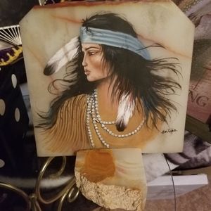 Pure Agate rare Princess painting / Large Dreamcat